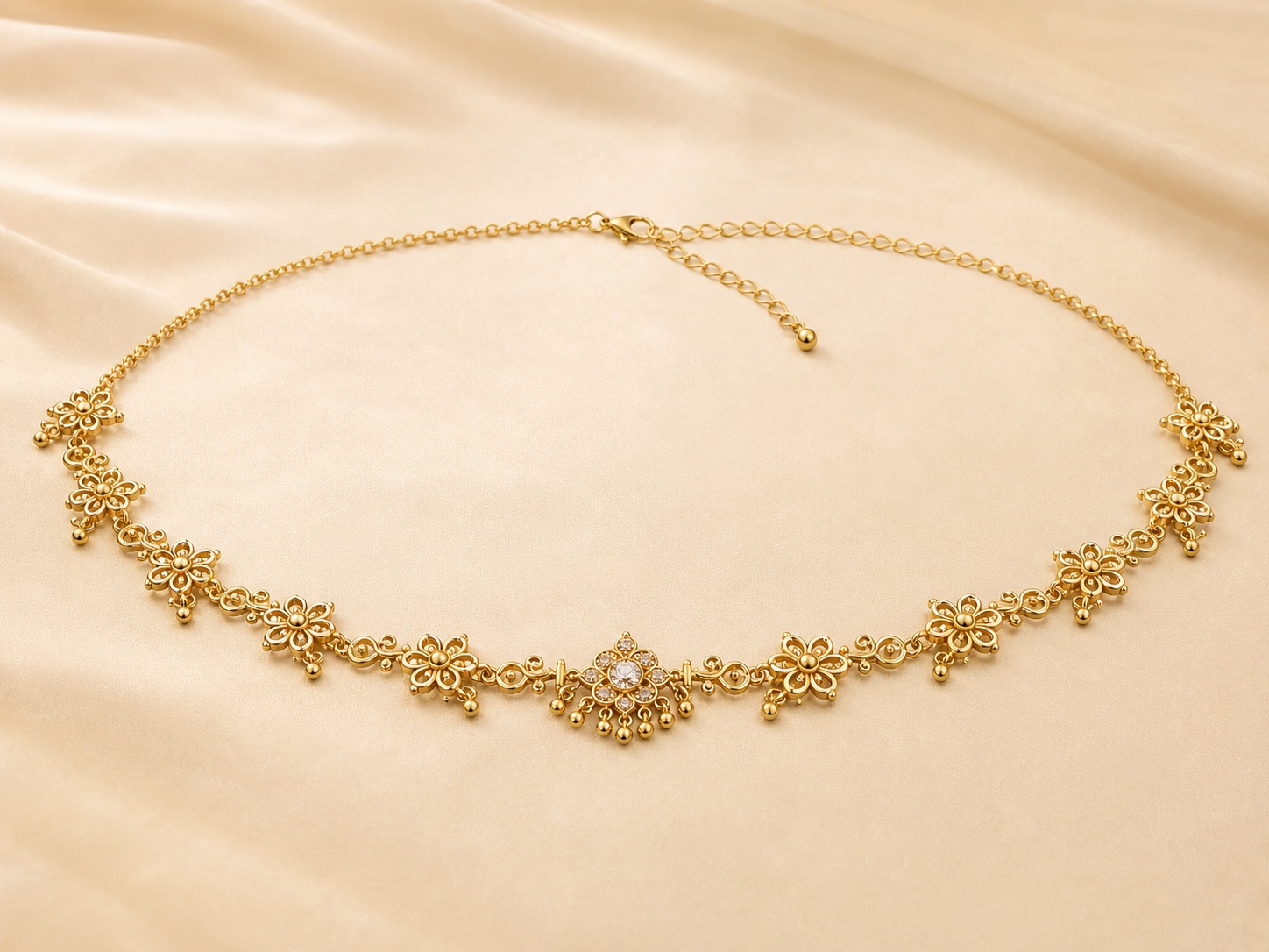 Delicate Gold Filigree Waist Chain